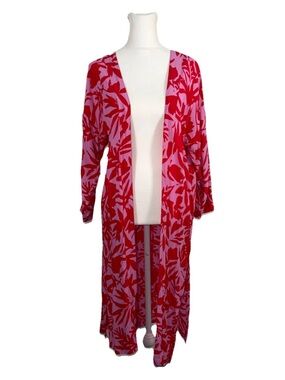 Loft Women’s Kimono Size XS/S Red And Pink